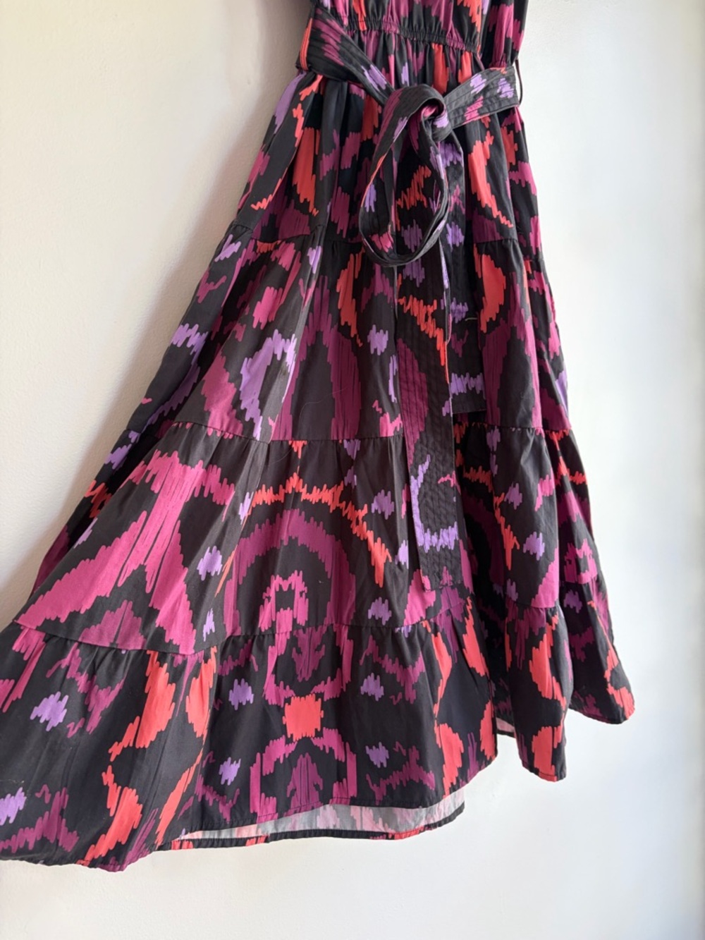 Maude Vivante Yara Arabian Ikat Patterned Short Sleeve Cotton Dress Size S - Picture 3 of 6